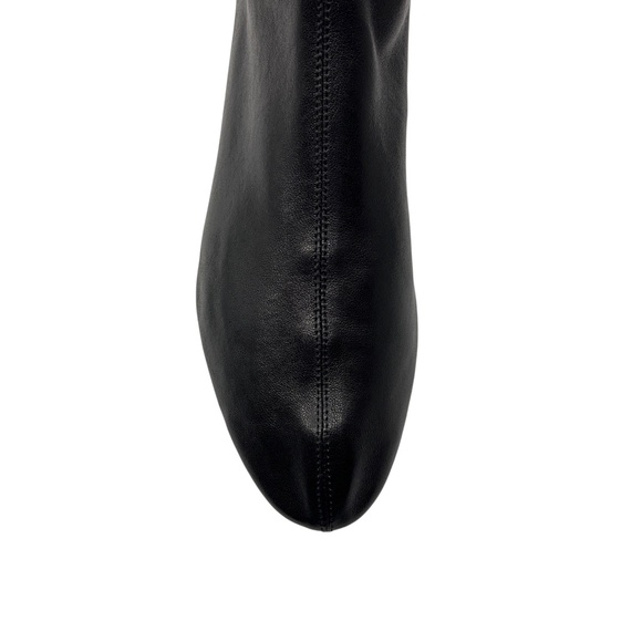 KHAITE BLACK LEATHER APOLLO ANKLE BOOTS - Picture 5 of 8